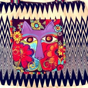 Blossoming Feline Laurel Burch Tote
